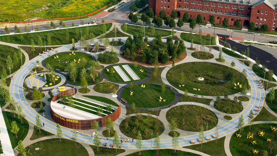 Philadelphia Navy Yards Central Green by James Corner Field Operations
