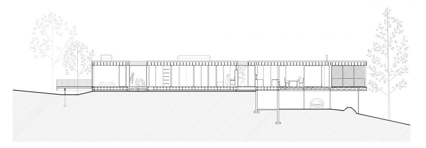 Section plan of La Louve by Atelier Pierre Thibault