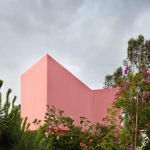 All-pink Silent Room creates quiet sanctuary beside a Beirut highway