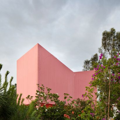All-pink Silent Room creates quiet sanctuary beside a Beirut highway
