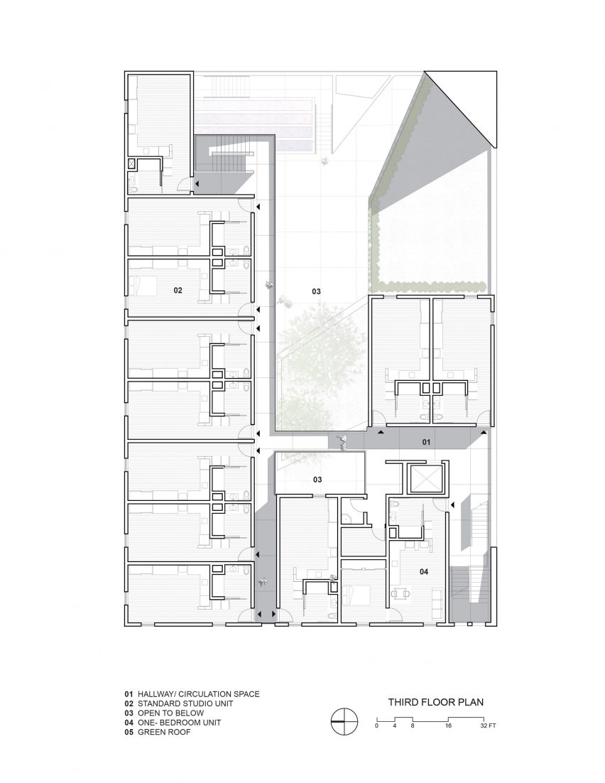 Second floor plan for The Six by Brooks + Scarpa