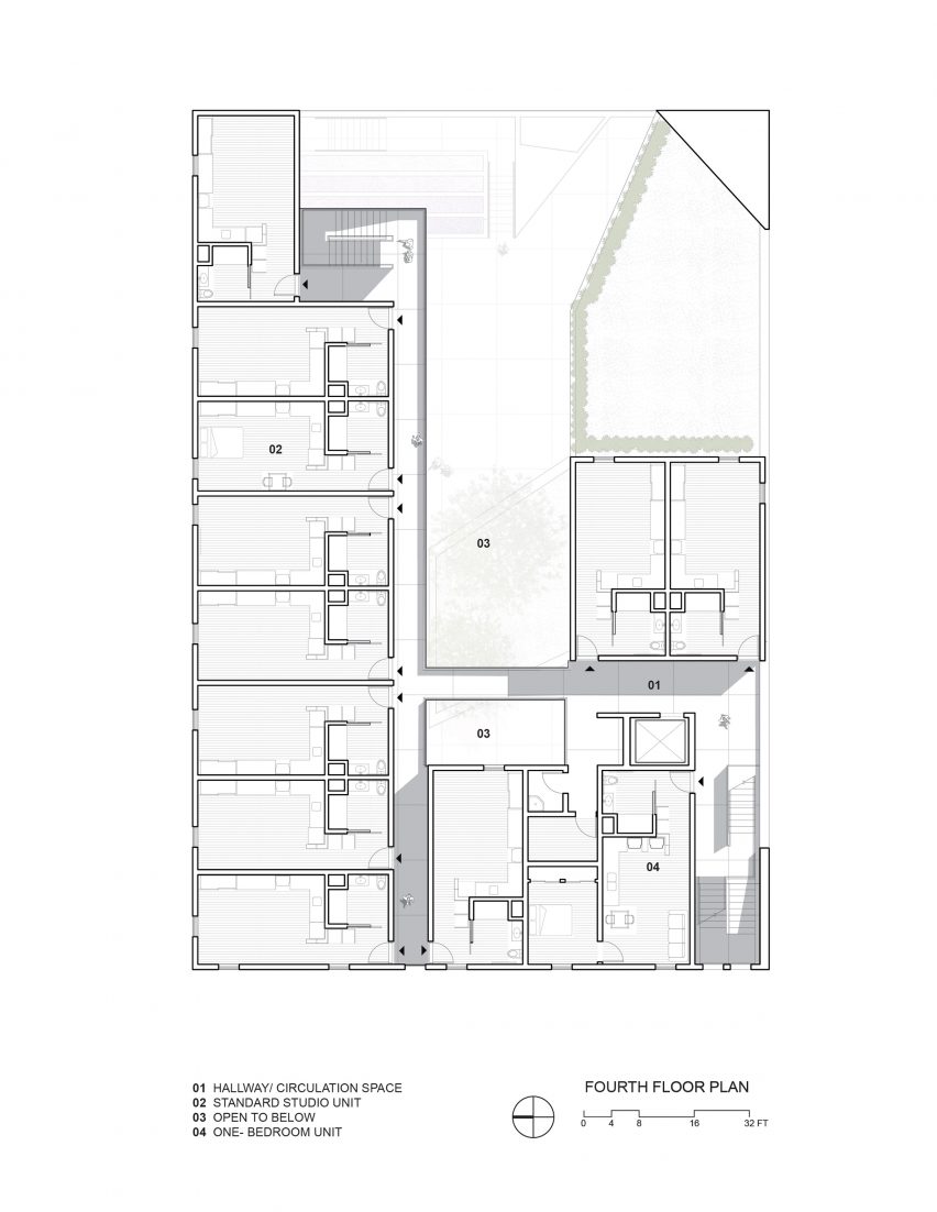 Third floor plan for The Six by Brooks + Scarpa