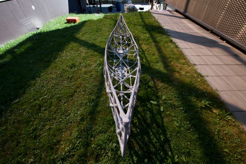 3D printed concrete canoe by ETH Zurich
