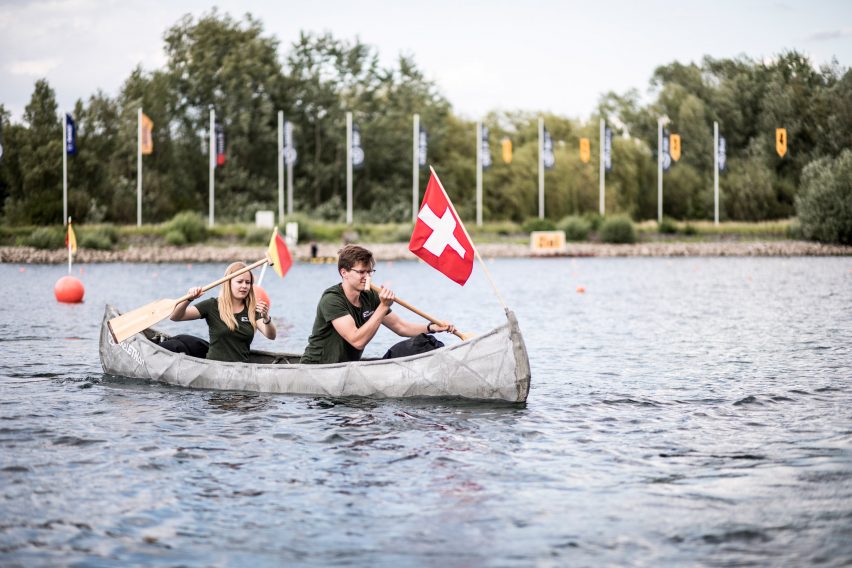 3D printed concrete canoe by ETH Zurich