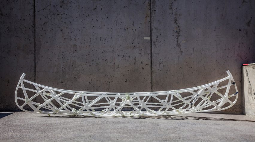 3D printed concrete canoe by ETH Zurich