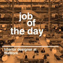 Job of the day: interior designer at WeWork