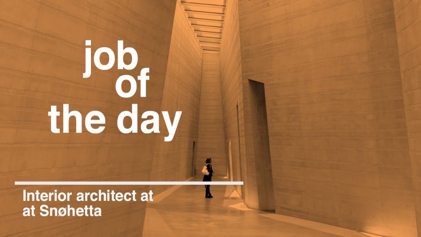 Job of the day: interior architect at Snøhetta