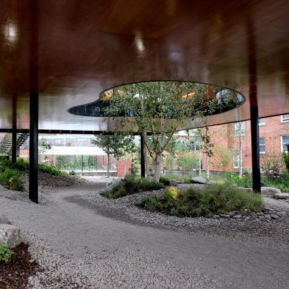 dRMM builds Oldham Maggie’s Centre around a courtyard with rippling glass walls