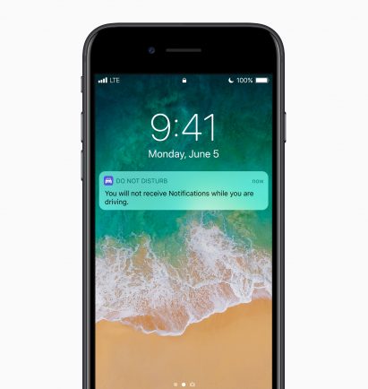 Apple Do Not Disturb while driving feature