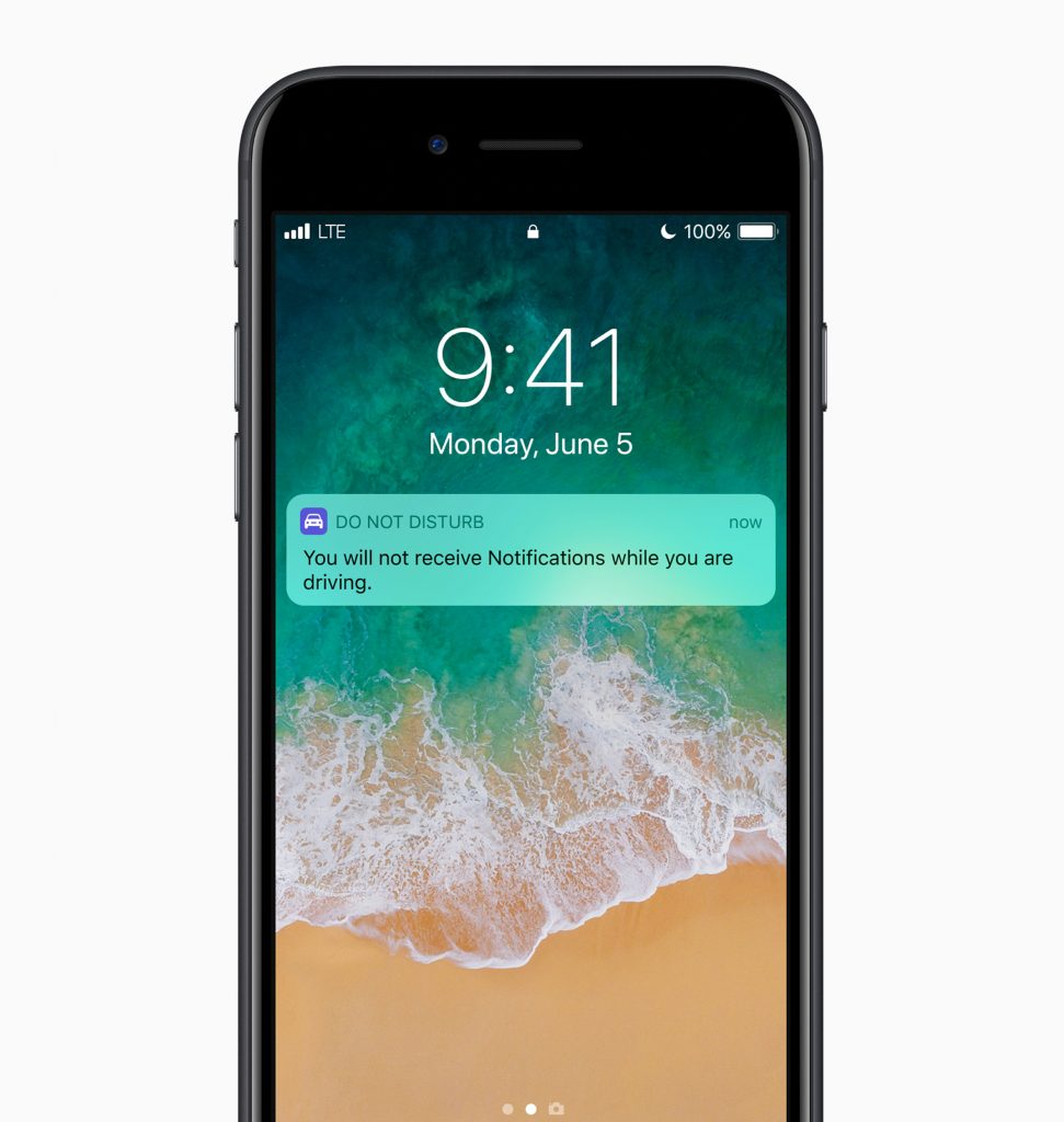 Apple Do Not Disturb while driving feature