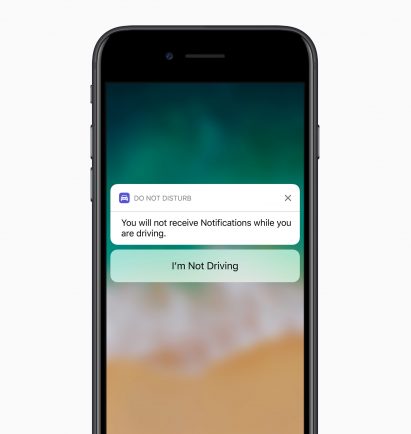 Apple Do Not Disturb while driving feature