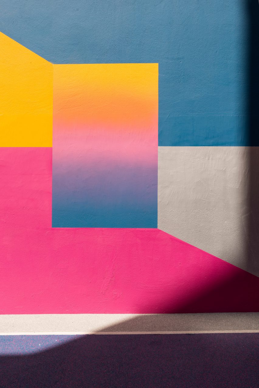 Colourful Paris basketball court, Paris, by Pigalle Duperré