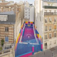 Colourful Paris basketball court, Paris, by Pigalle Duperré