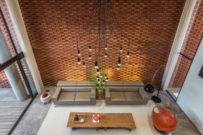 Brick Curtain House by Design Work Group