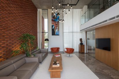 Brick Curtain House by Design Work Group