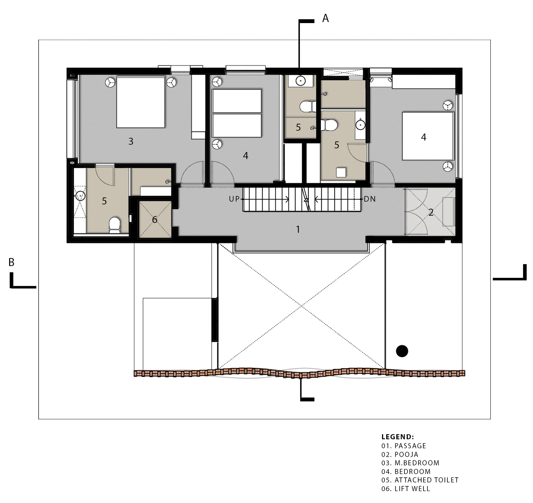 Brick Curtain House by Design Work Group