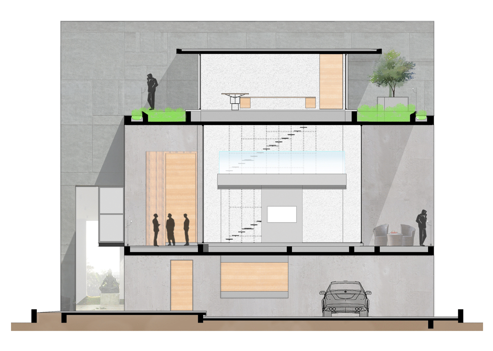 Brick Curtain House by Design Work Group