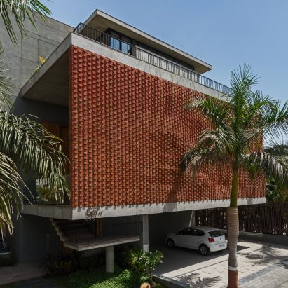 Brick Curtain House by Design Work Group