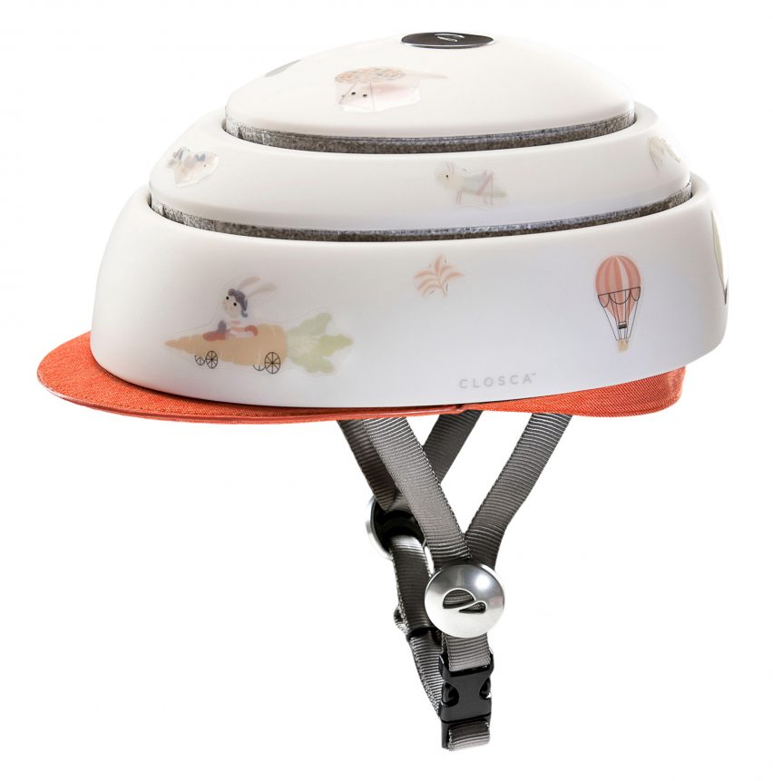 Foldable kids bicycle helmet by Closka