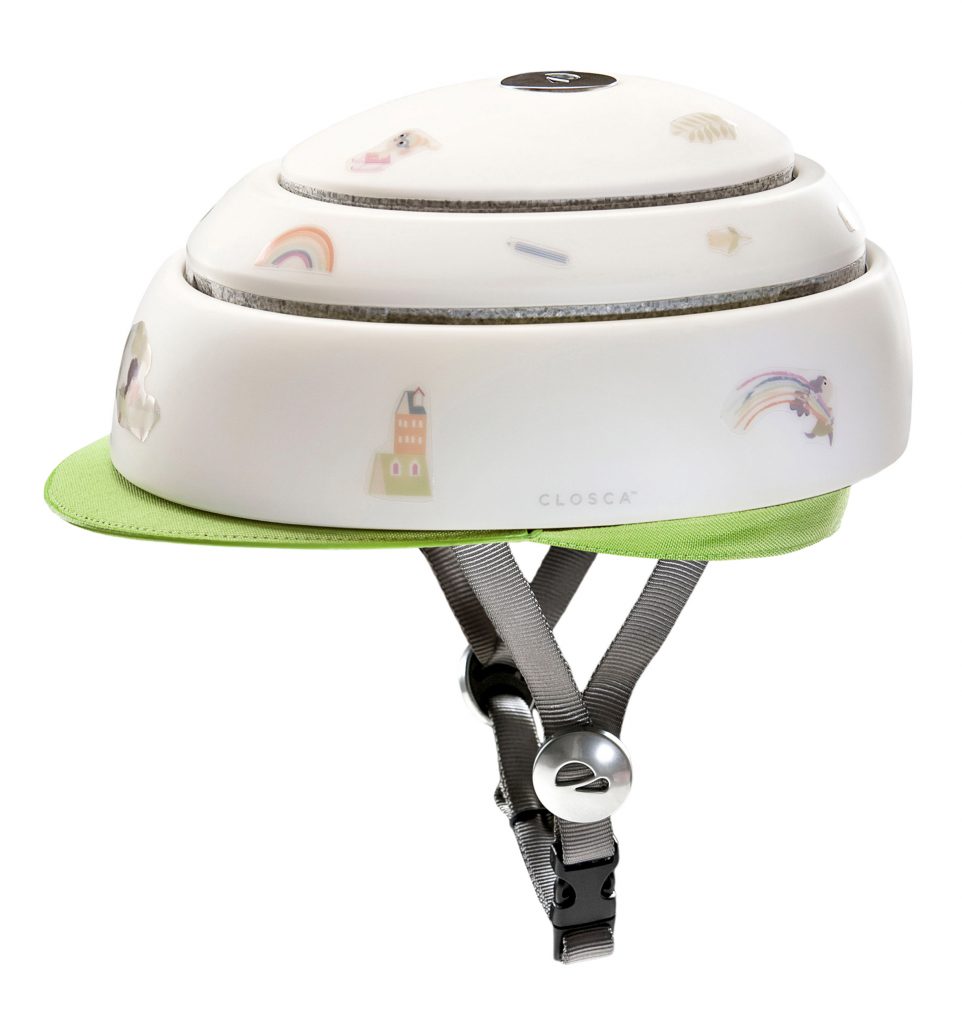 Foldable kids bicycle helmet by Closka