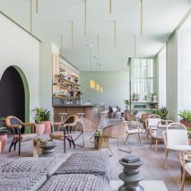 Grzywinski + Pons creates “sophisticatedly tropical” interiors for Edinburgh’s Eden Locke hotel