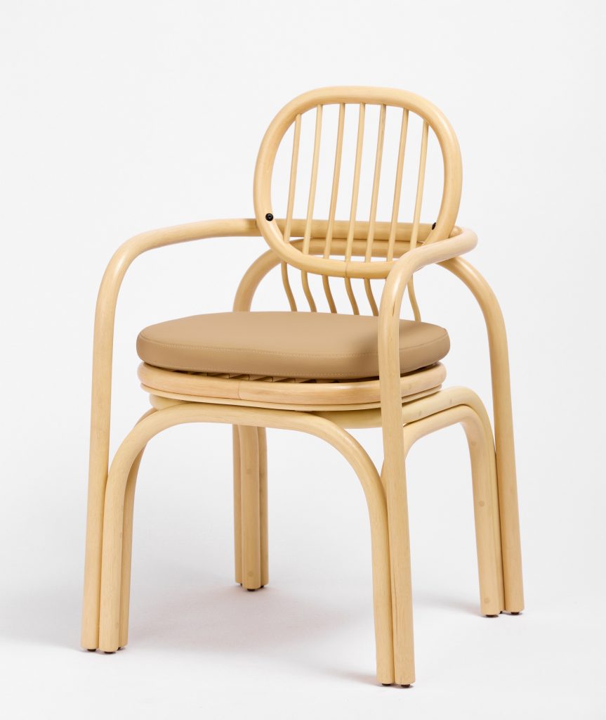 Andrea Mestre's Gandia chair explores the properties of the rattan cane.
