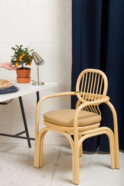 Andrea Mestre's Gandia chair explores the properties of the rattan cane.