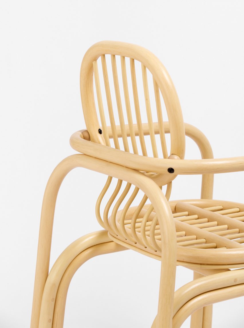 Andrea Mestre's Gandia chair explores the properties of the rattan cane.