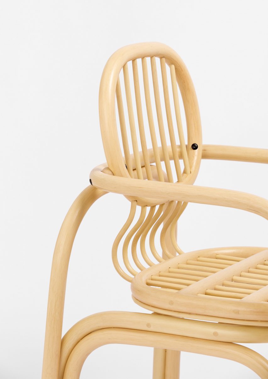 Andrea Mestre's Gandia chair explores the properties of the rattan cane.