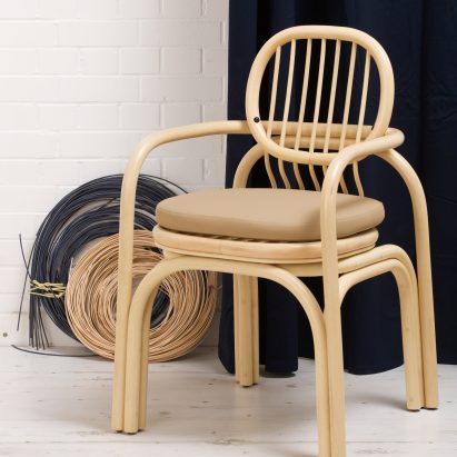 Andrea Mestre's Gandia chair explores the properties of the rattan cane.