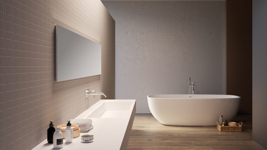 HIMACS Structura solid surface material can take on virtually any pattern