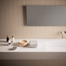 HIMACS Structura solid surface material can take on virtually any pattern
