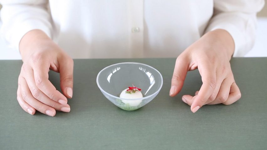 Royal College of Art graduate Lina Saleh’s jelly-like Living Plates
