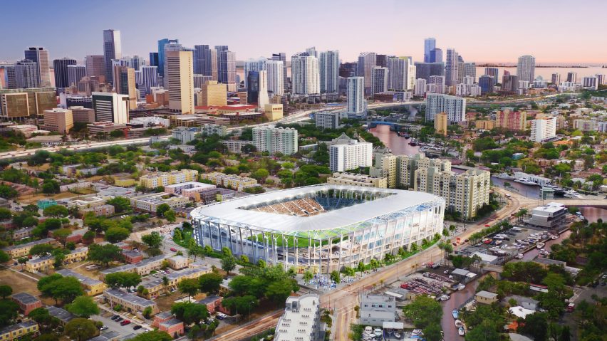 Populous stadium design for David Beckham's proposed soccer team for Miami