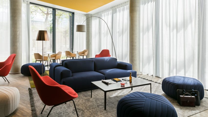 Patrick Norguet creates colourful communal spaces in latest Okko Hotel interior