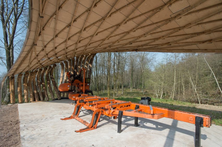 Sawmill Shelter by Architectural Association students, Design + Make programme