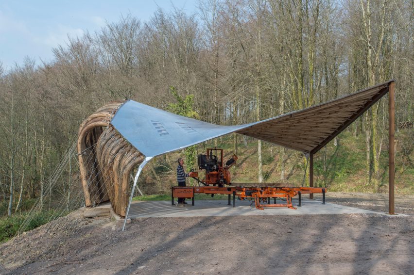 Sawmill Shelter by Architectural Association students, Design + Make programme