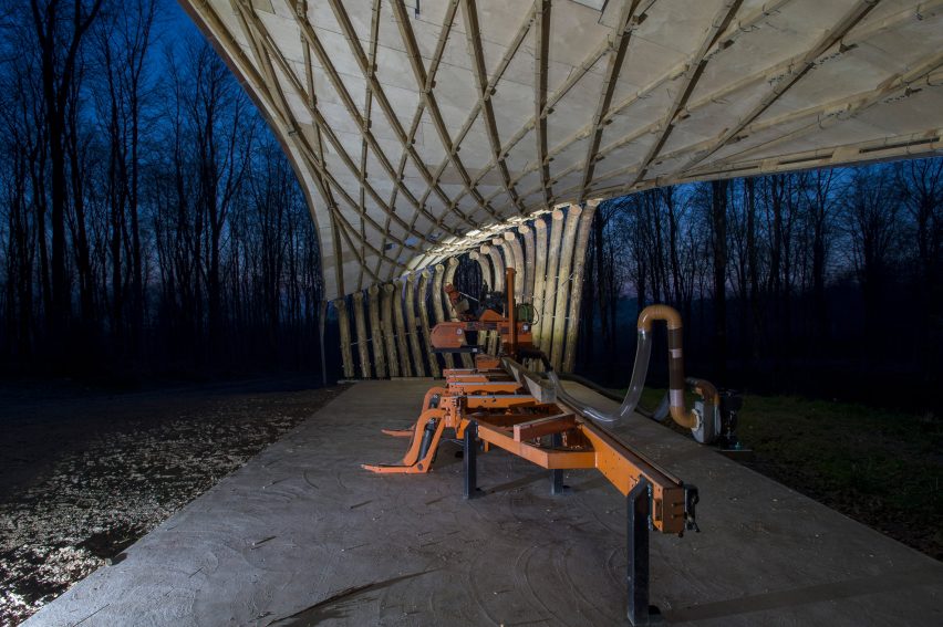 Sawmill Shelter by Architectural Association students, Design + Make programme