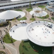 Tenri Station plaza CoFuFun by Nendo