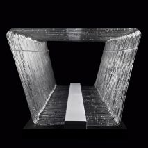 Rain collects and circulates around Jólan van der Wiel’s Tropic City bench