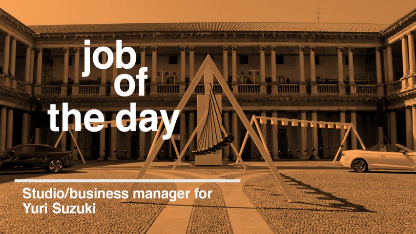 Job of the day: studio and business manager for Yuri Suzuki