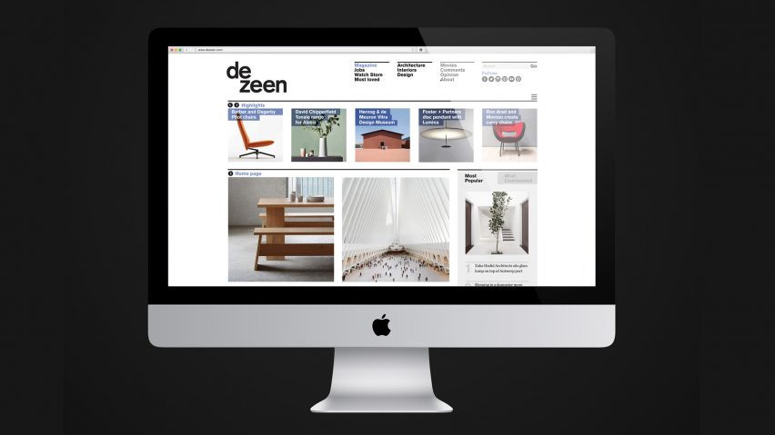 Dezeen is one of the world's 5,000 most popular websites