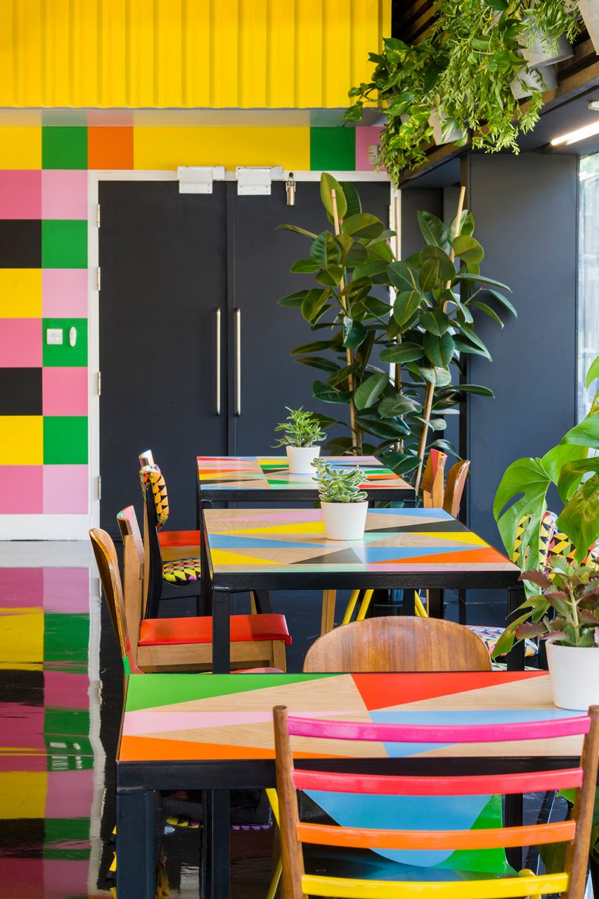Designer, Morag Myerscough, redesigns the Bernie Grant Arts Centre in London