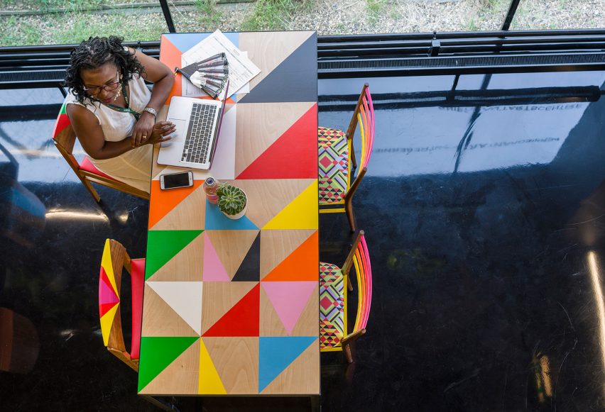 Designer, Morag Myerscough, redesigns the Bernie Grant Arts Centre in London