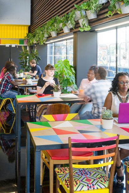Designer, Morag Myerscough, redesigns the Bernie Grant Arts Centre in London