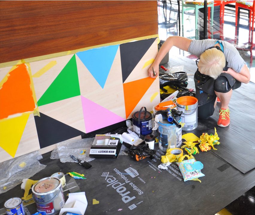 Designer, Morag Myerscough, redesigns the Bernie Grant Arts Centre in London