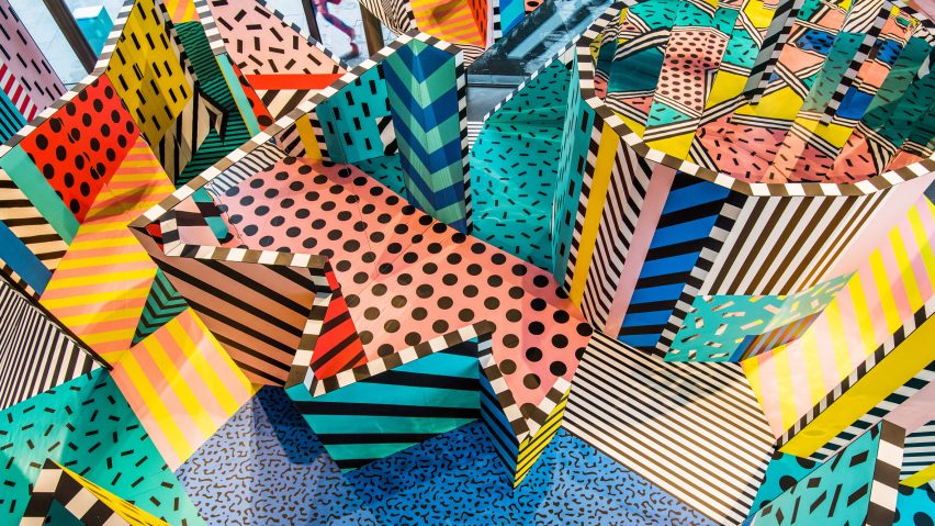 Camille Walala creates colourful labyrinth inside London’s Now Gallery