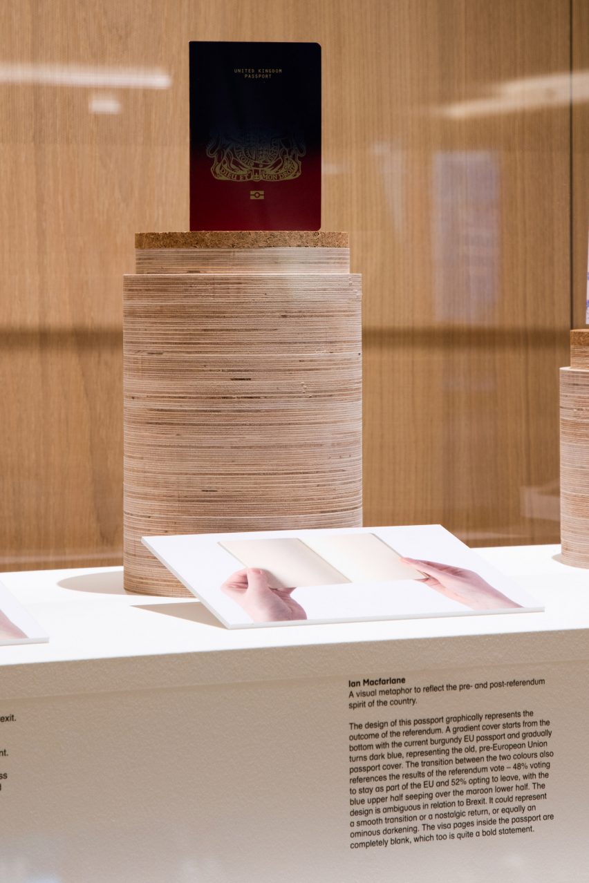Design Museum exhibits Dezeen's Brexit passport competition winners