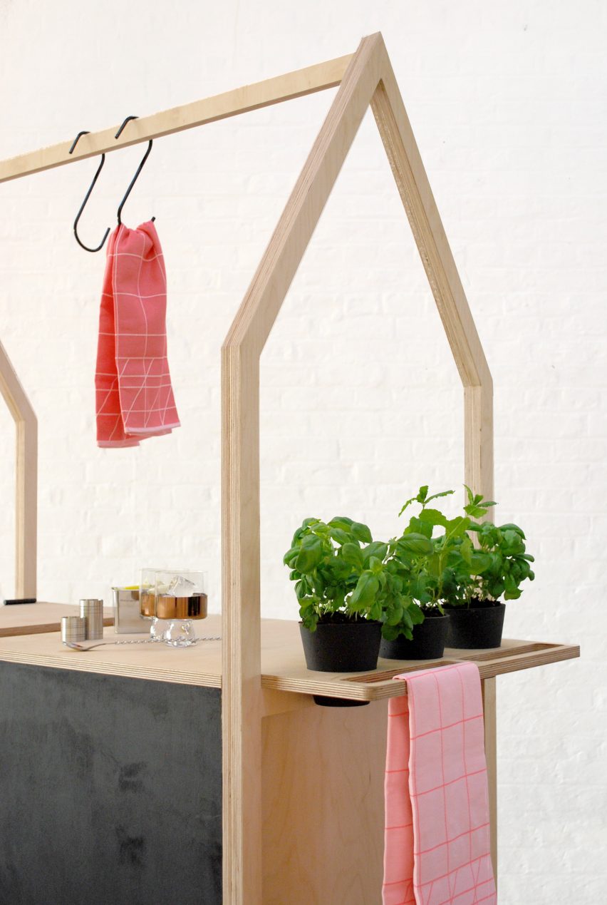 HÛT architects design and build mobile gin trolley as the new office accessory