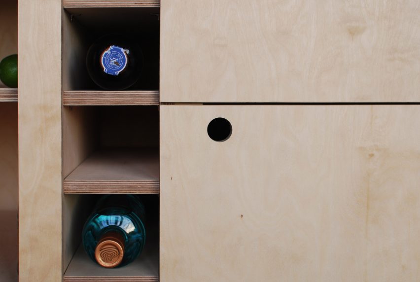 HÛT architects design and build mobile gin trolley as the new office accessory